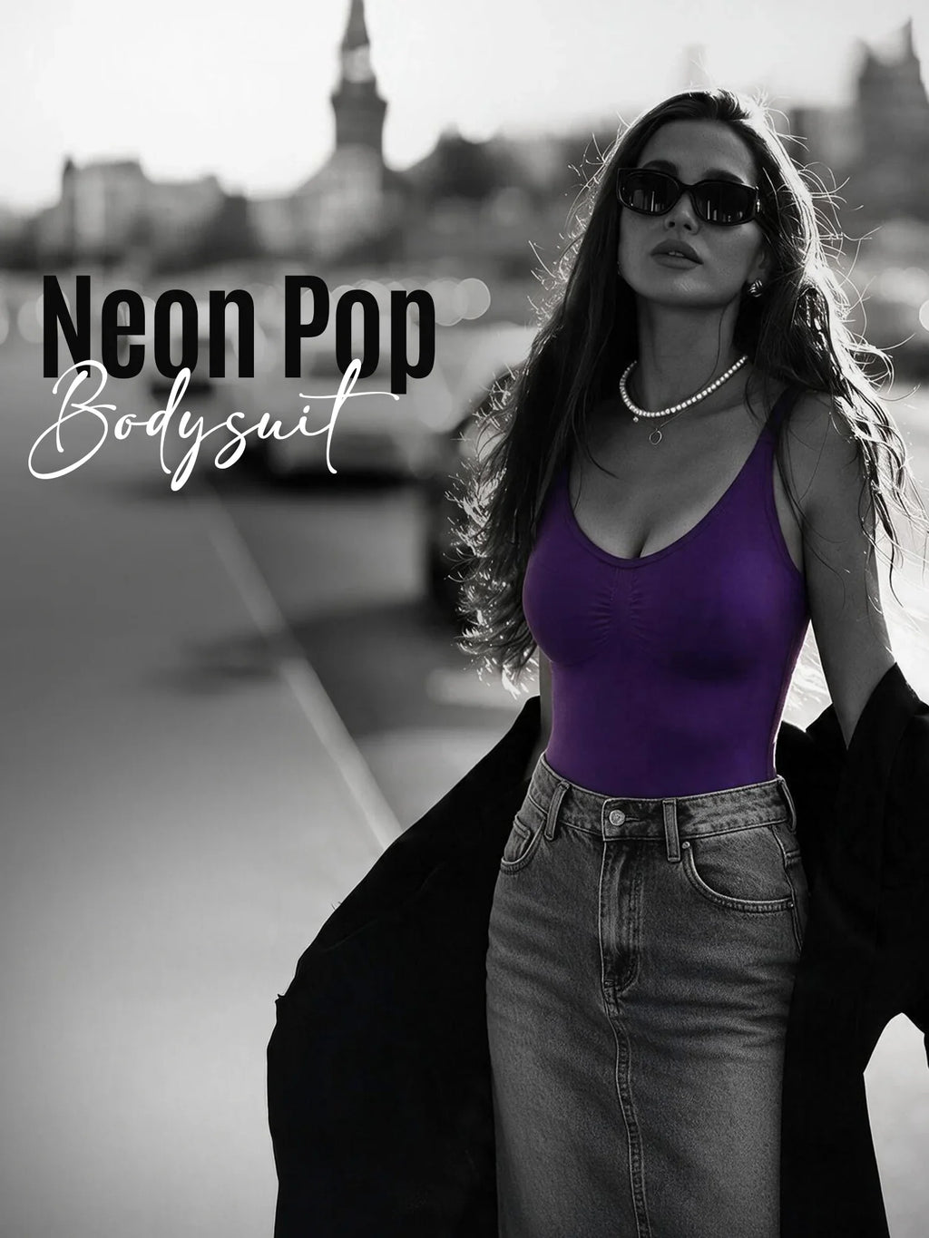 Neon Pop Body Suit- Purple