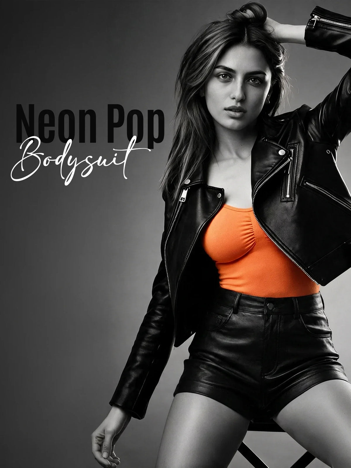 Neon Pop Body Suit- Orange
