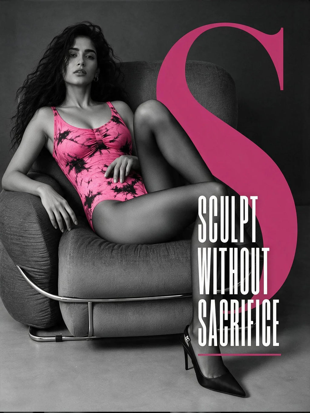Neon Pop Body Suit - Tie & Dye (Pink&Black)