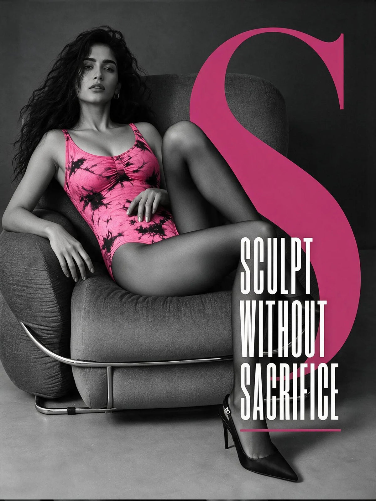 Neon Pop Body Suit - Tie & Dye (Pink&Black)